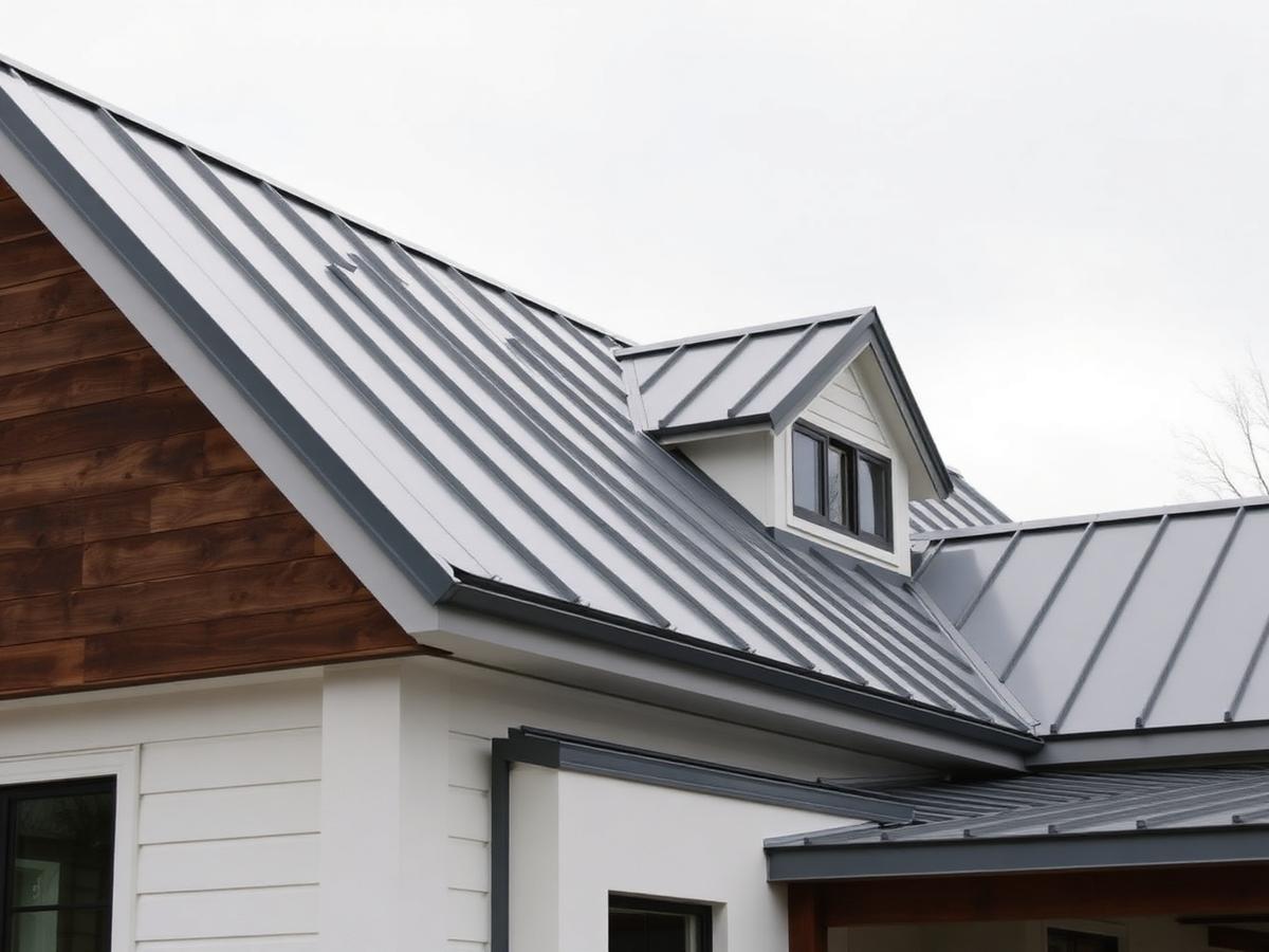 Metal roof installation completed on a home in Monmouth County, NJ